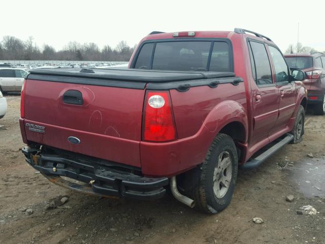 1FMDU77K95UA08034 - 2005 FORD EXPLORER S RED photo 4