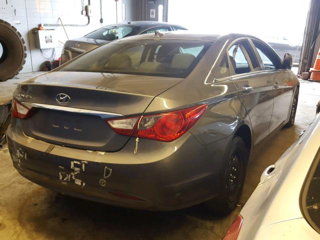 5NPEB4ACXDH605149 - 2013 HYUNDAI SONATA GLS GRAY photo 4