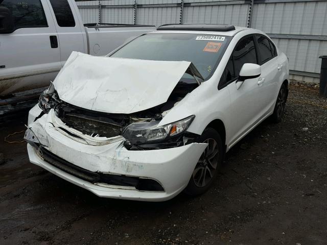 2HGFB2F87DH545810 - 2013 HONDA CIVIC EX თეთრი ფოტო 2