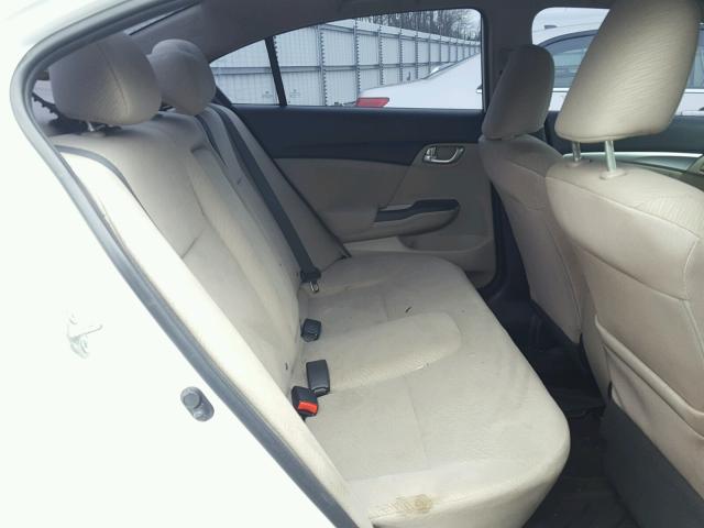 2HGFB2F87DH545810 - 2013 HONDA CIVIC EX თეთრი ფოტო 6