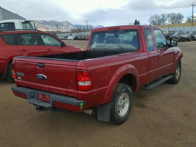 1FTYR44E29PA56323 - 2009 FORD RANGER SUP RED photo 4