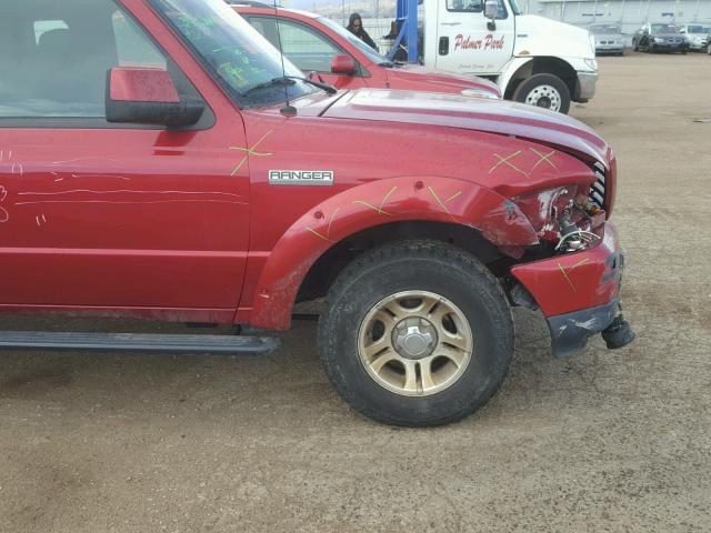 1FTYR44E29PA56323 - 2009 FORD RANGER SUP RED photo 9