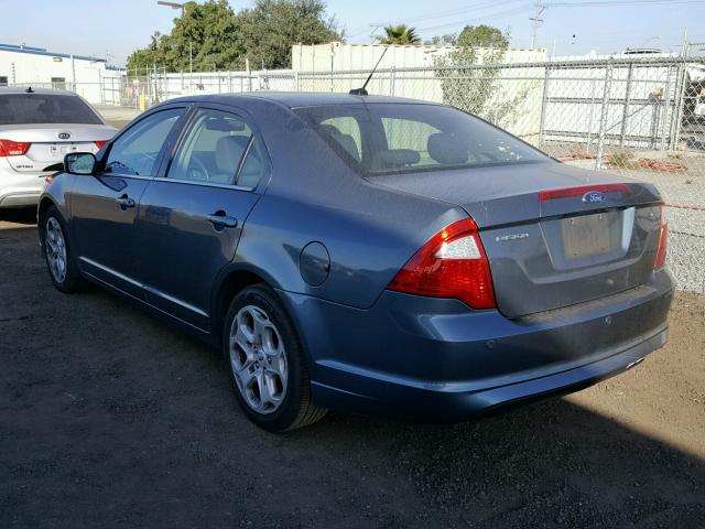 3FAHP0HA8BR161054 - 2011 FORD FUSION SE GREEN photo 3