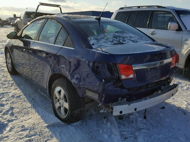 1G1PF5SC6C7366521 - 2012 CHEVROLET CRUZE LT BLUE photo 3