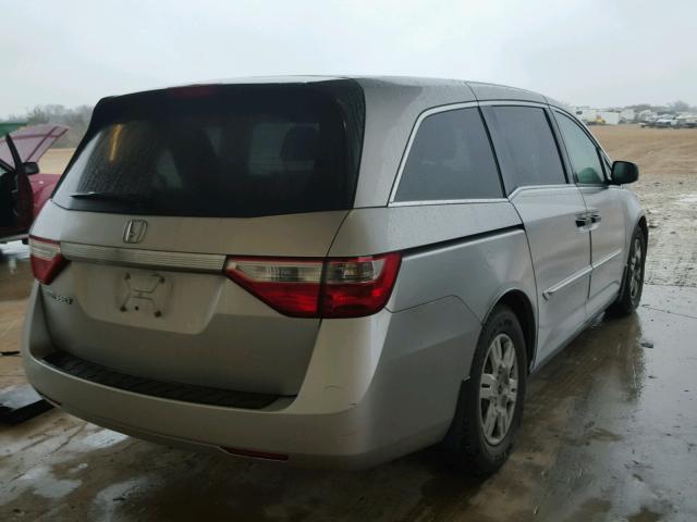 5FNRL5H2XBB017023 - 2011 HONDA ODYSSEY LX SILVER photo 4