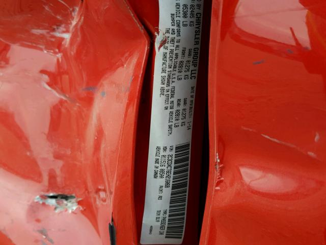 2C3CDXCT6EH216068 - 2014 DODGE CHARGER R/ RED photo 10