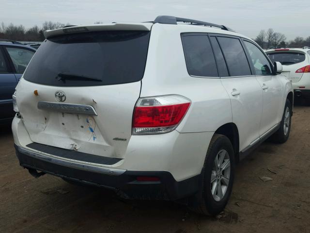 5TDBK3EH8BS071580 - 2011 TOYOTA HIGHLANDER WHITE photo 4