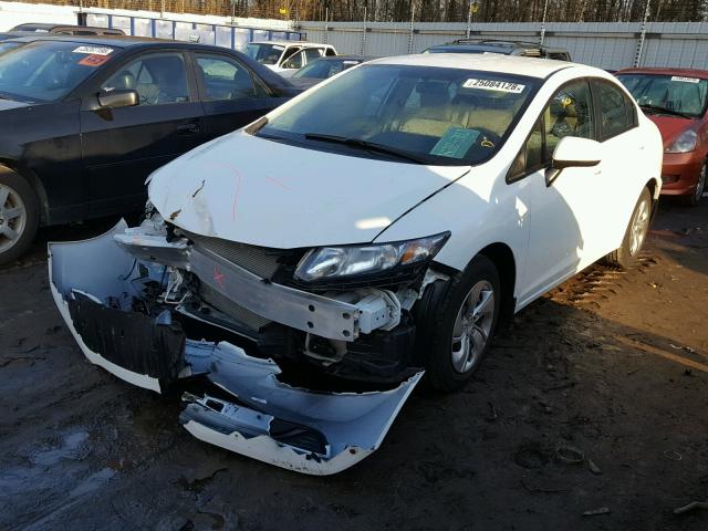 2HGFB2F56EH503796 - 2014 HONDA CIVIC LX WHITE photo 2