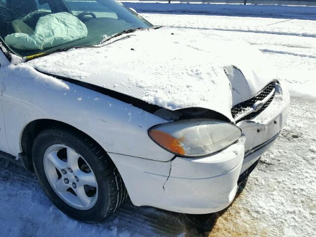 1FAFP53U8YA127740 - 2000 FORD TAURUS SE WHITE photo 9