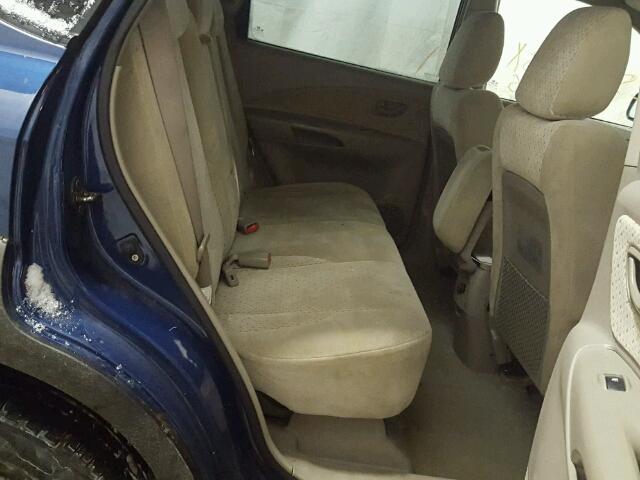 KM8JN12D95U134870 - 2005 HYUNDAI TUCSON GLS BLUE photo 6