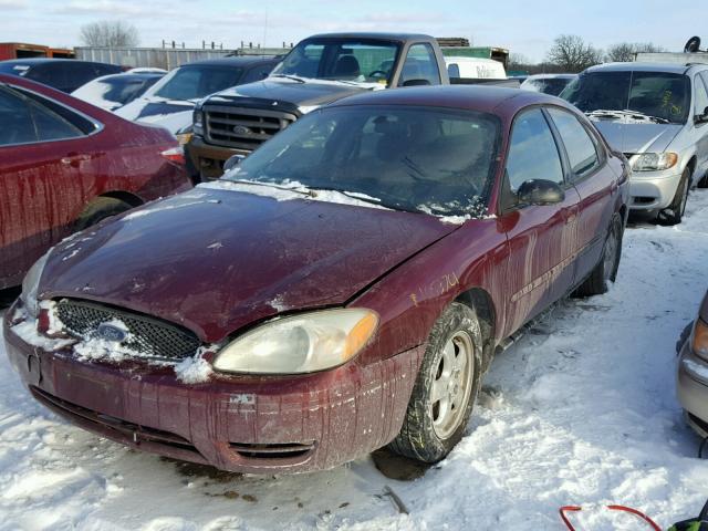 1FAFP55254G162030 - 2004 FORD TAURUS SES RED photo 2