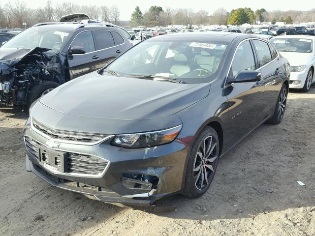 1G1ZE5ST7GF250753 - 2016 CHEVROLET MALIBU LT GRAY photo 2