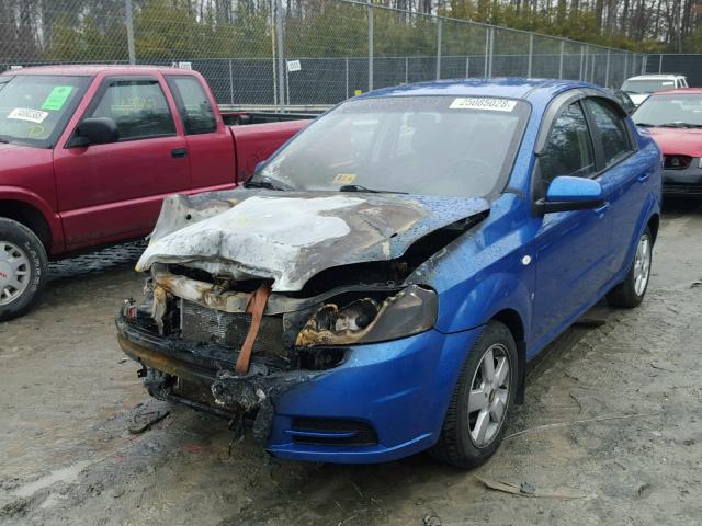 KL1TD56638B278067 - 2008 CHEVROLET AVEO BASE BLUE photo 2