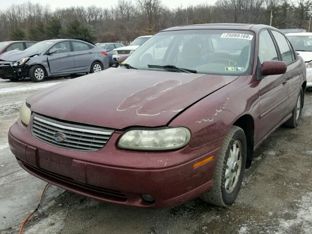 1G1NE52M9WY122928 - 1998 CHEVROLET MALIBU LS MAROON photo 2