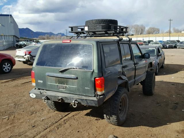 1J4FJ28S5VL565210 - 1997 JEEP CHEROKEE S GREEN photo 4