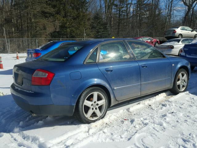 WAULC68E93A199598 - 2003 AUDI A4 1.8T QU BLUE photo 4