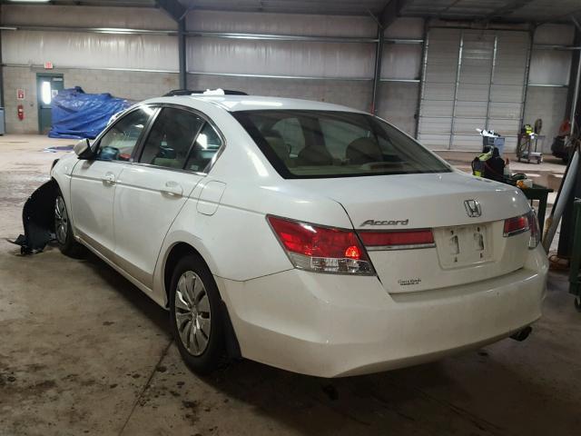 1HGCP2F39BA033910 - 2011 HONDA ACCORD LX WHITE photo 3