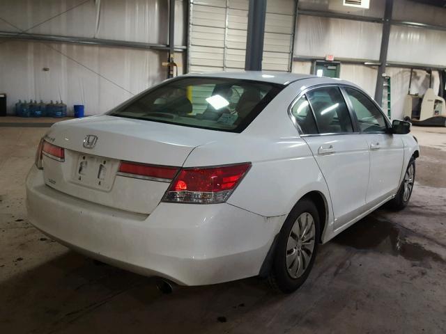 1HGCP2F39BA033910 - 2011 HONDA ACCORD LX WHITE photo 4