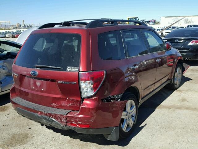 JF2SH64629H773278 - 2009 SUBARU FORESTER 2 RED photo 4