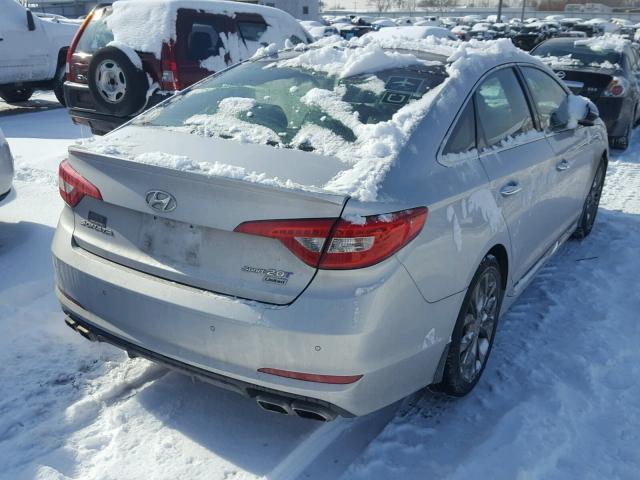 5NPE34ABXFH210458 - 2015 HYUNDAI SONATA SPO SILVER photo 4