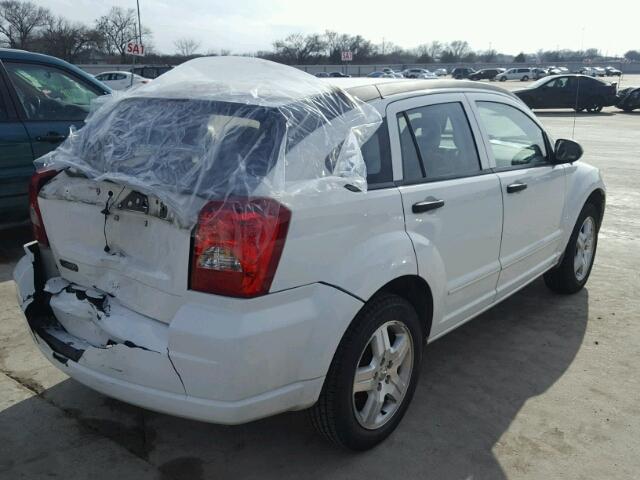 1B3HB48B27D582844 - 2007 DODGE CALIBER SX WHITE photo 4