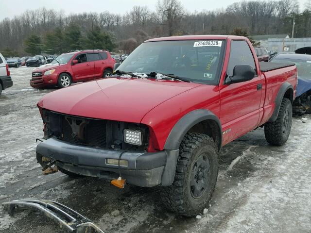 1GCCT14W2RK172847 - 1994 CHEVROLET S TRUCK S1 RED photo 2