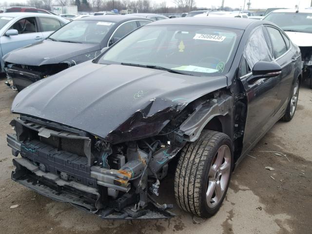 1FA6P0H70E5402205 - 2014 FORD FUSION SE BLACK photo 2