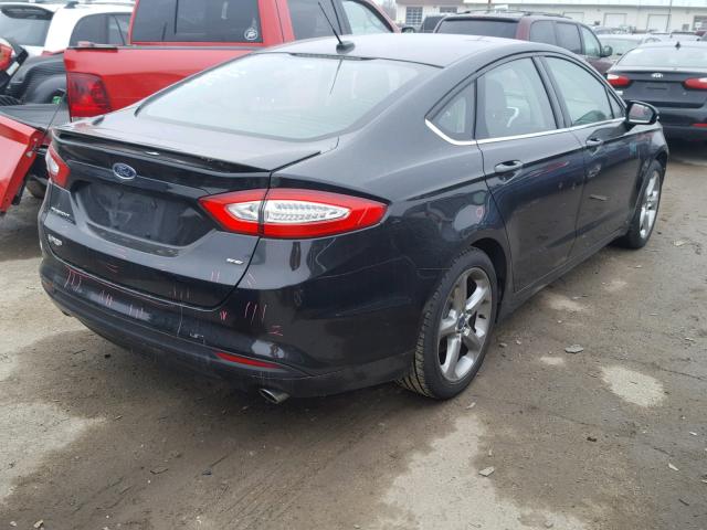 1FA6P0H70E5402205 - 2014 FORD FUSION SE BLACK photo 4