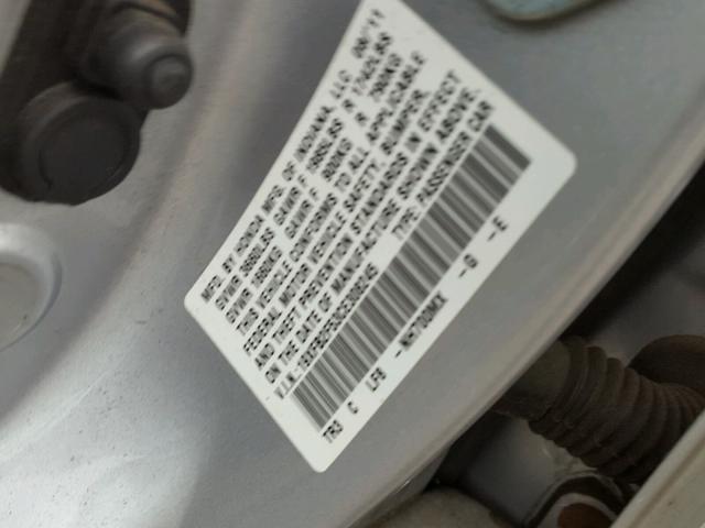 19XFB2F53CE308245 - 2012 HONDA CIVIC LX SILVER photo 10