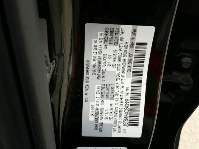 JM3TB2BA4C0340658 - 2012 MAZDA CX-9 BLACK photo 10