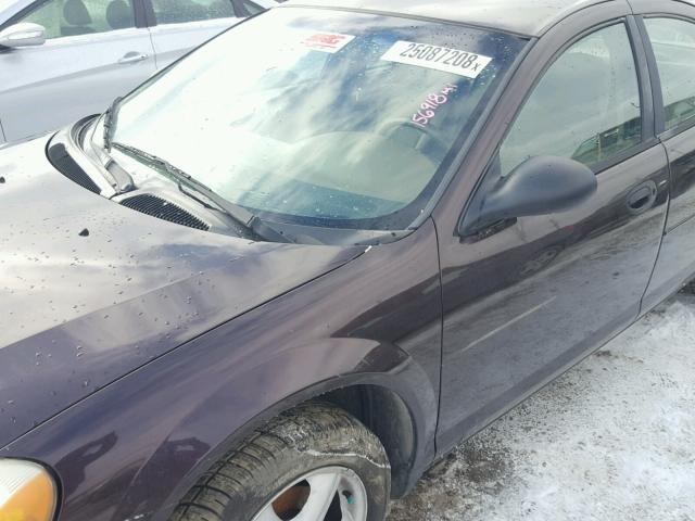 1B3EL36R94N305611 - 2004 DODGE STRATUS SE PURPLE photo 9