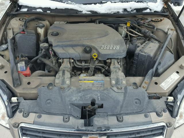 2G1WT58K169166958 - 2006 CHEVROLET IMPALA LT TAN photo 7