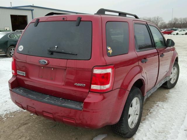 1FMCU93Z28KC79852 - 2008 FORD ESCAPE XLT RED photo 4