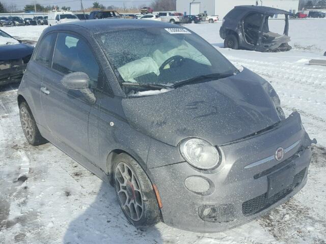 3C3CFFBR0CT113632 - 2012 FIAT 500 SPORT GRAY photo 1