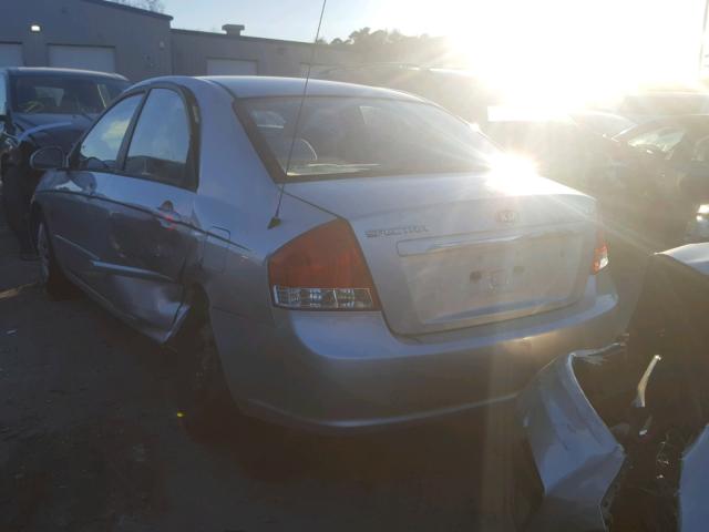 KNAFE122385549297 - 2008 KIA SPECTRA EX SILVER photo 3