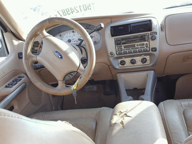 1FMZU67E51UC55443 - 2001 FORD EXPLORER S GOLD photo 9