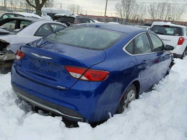 1C3CCCAB2FN546661 - 2015 CHRYSLER 200 LIMITE BLUE photo 4