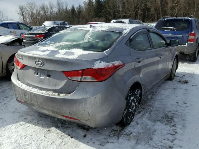 KMHDH4AE3DU582147 - 2013 HYUNDAI ELANTRA GL GRAY photo 4