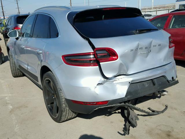 WP1AB2A5XFLB69355 - 2015 PORSCHE MACAN S SILVER photo 3