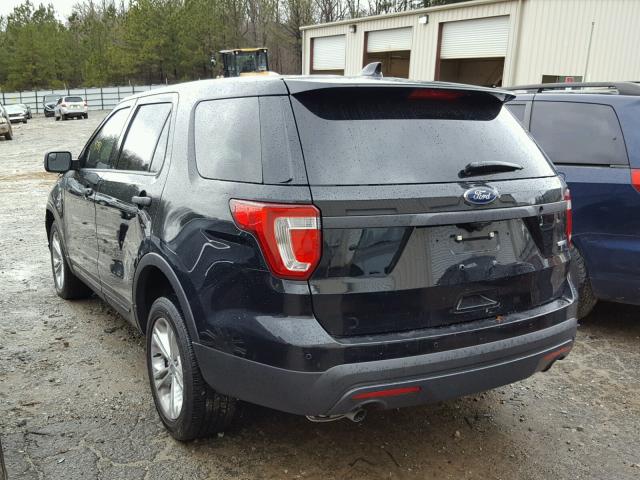 1FM5K8AR9HGC57457 - 2017 FORD EXPLORER P BLACK photo 3