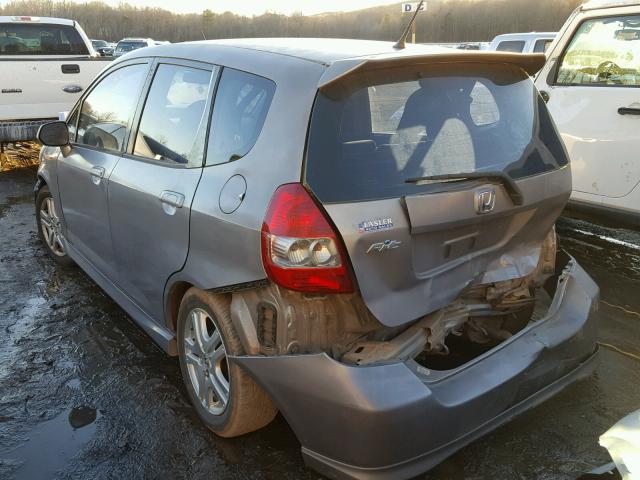 JHMGD386X7S013395 - 2007 HONDA FIT S 灰色 照片 3