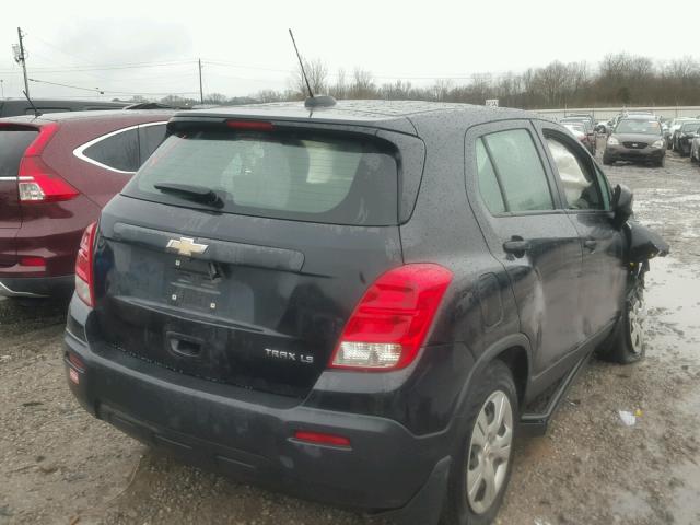 KL7CJKSB4FB128837 - 2015 CHEVROLET TRAX LS BLACK photo 4