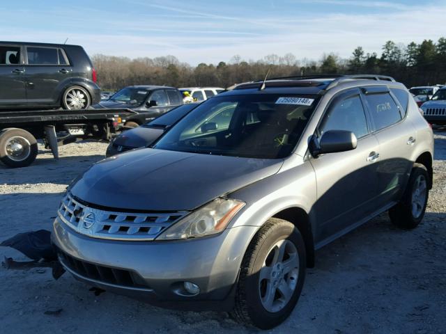 JN8AZ08T85W322399 - 2005 NISSAN MURANO SL GRAY photo 2