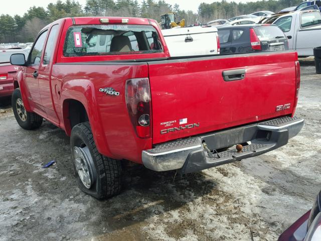 1GTDT196758195366 - 2005 GMC CANYON RED photo 3