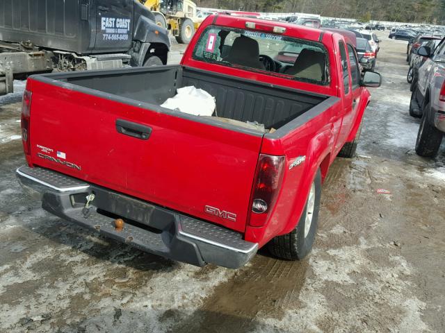 1GTDT196758195366 - 2005 GMC CANYON RED photo 4