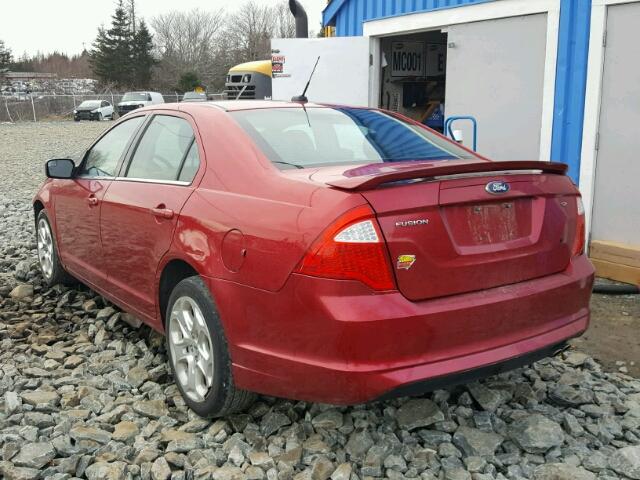 3FAHP0HA1BR248701 - 2011 FORD FUSION SE RED photo 3