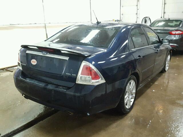 3FAHP08109R122937 - 2009 FORD FUSION SEL BLUE photo 4