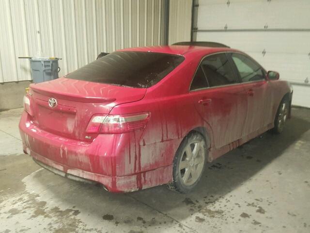 4T1BK46K57U004398 - 2007 TOYOTA CAMRY NEW RED photo 4