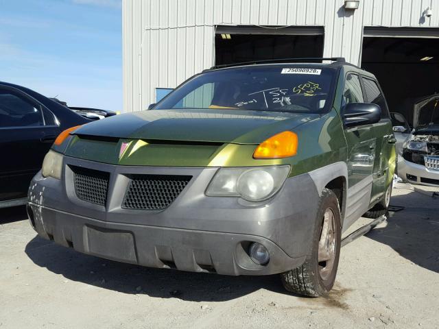 3G7DA03E81S517254 - 2001 PONTIAC AZTEK GREEN photo 2