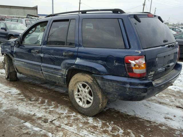 1J4GW48S22C263421 - 2002 JEEP GRAND CHER BLUE photo 3